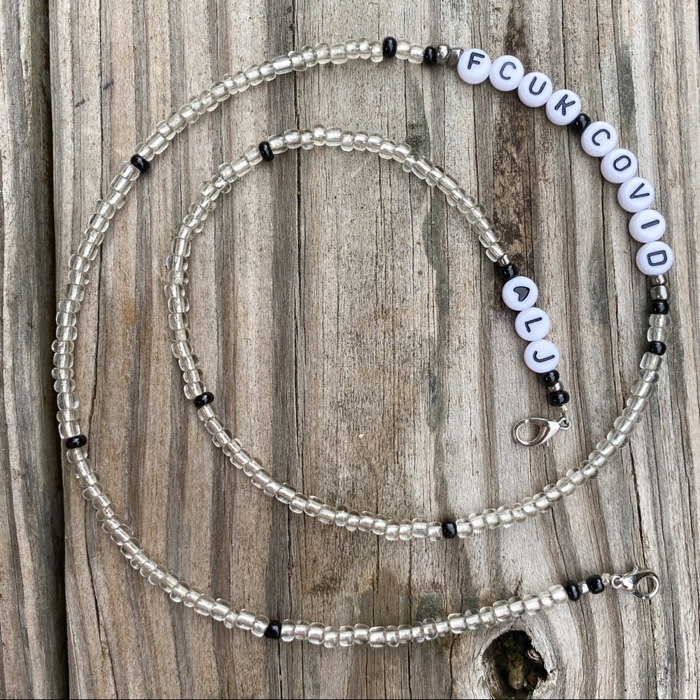 Custom Handmade Glass Beaded Mask Holders